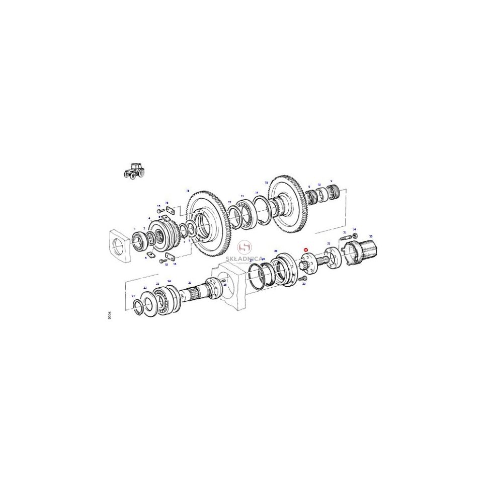 WAŁEK WOM 1-3/4" Z20 FLANSZA [CFN317]