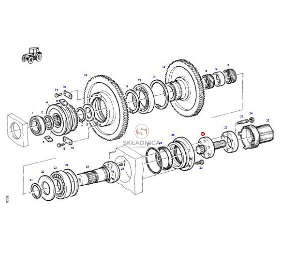 WAŁEK WOM 1-3/4" Z20 FLANSZA [CFN317]