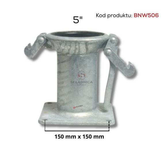 WŁOSKI  5"  ZŁĄCZE ŻEŃSKIE - PŁYTA  150* [BNW506]