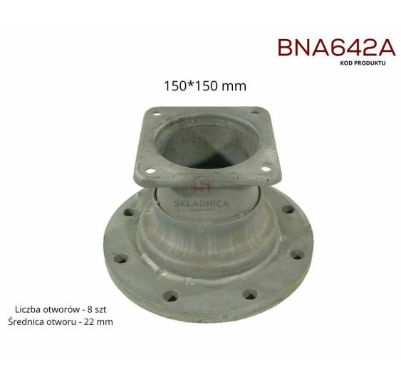 PŁYTA 150*150  -  KOŁNIERZ 8"  ZN [BNA642A]
