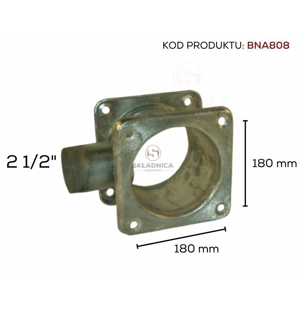 ZŁĄCZKA 8"  PŁYTA -PŁYTA Z WYLOTEM 2 1/2 [BNA808]