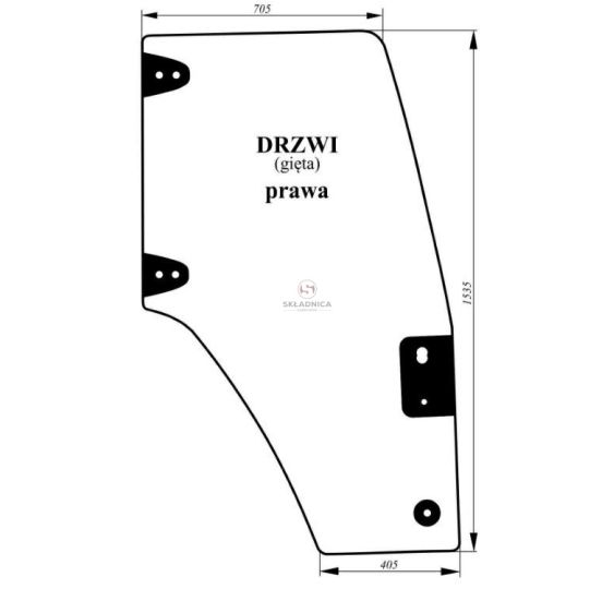 SZYBA DRZWI PRAWE S56 [CNK115]