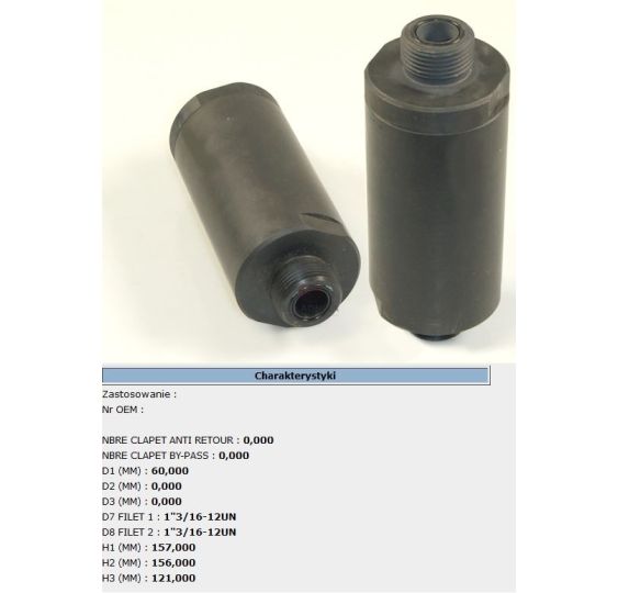FILTR HYD. 1 3/16"-12UN  H-160  FI-60 [FI421157]