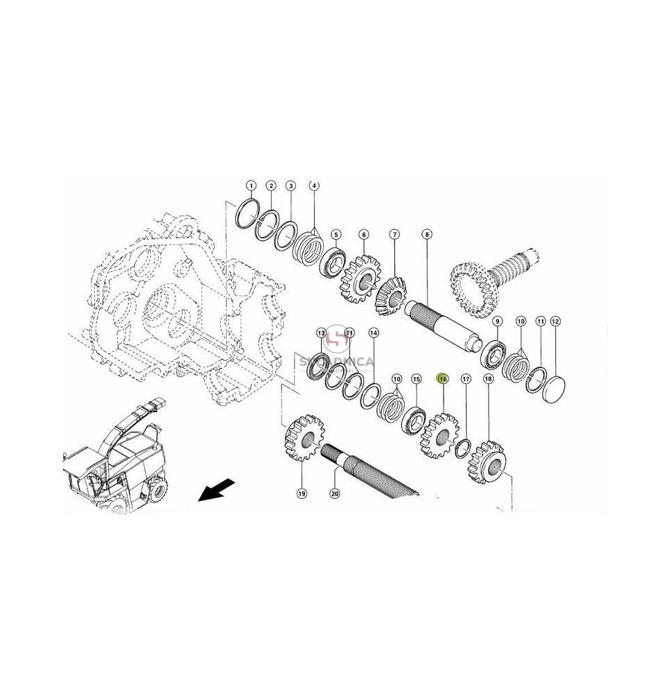 KOŁO ZĘBATE Z-17  W-8  ZAM-MS [SCB106016-MS]