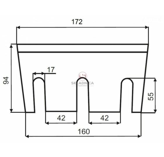 NÓŻ BĘBNA  JD 172 MM L/P  FANTINI [SJK62203-F]