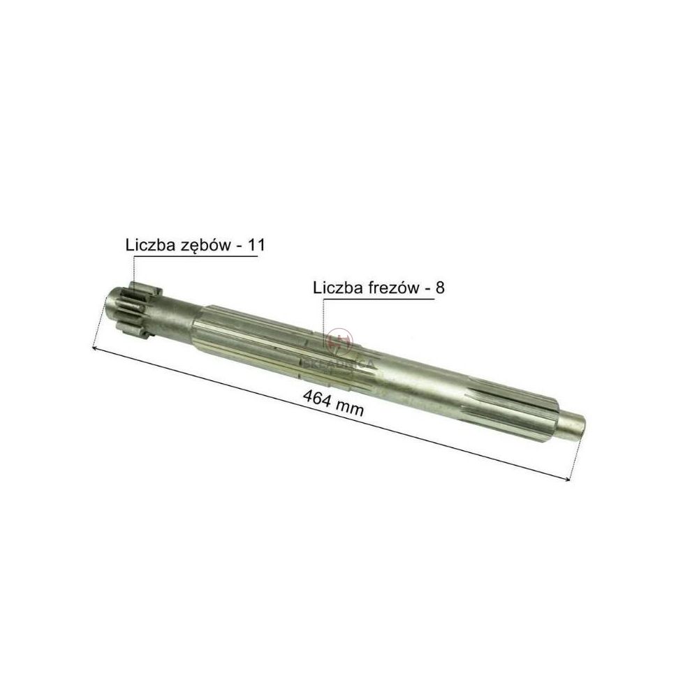 WAŁEK SKRZYNI BIEGÓW 464 MM GRUBY FREZ [KCL060064]