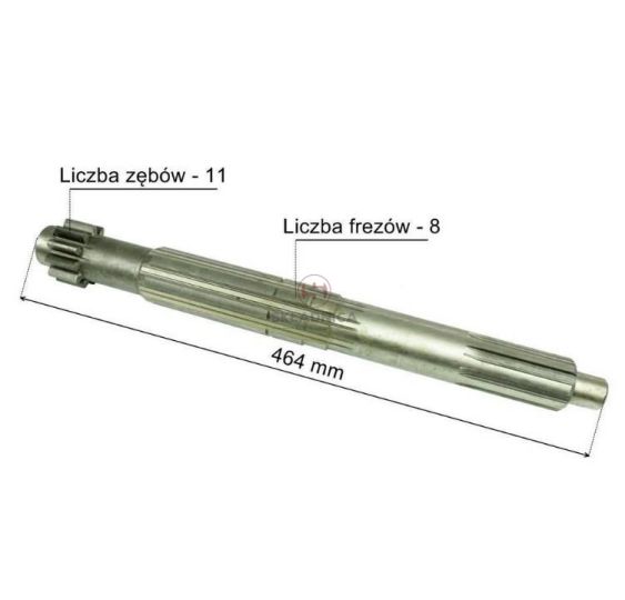 WAŁEK SKRZYNI BIEGÓW 464 MM GRUBY FREZ [KCL060064]