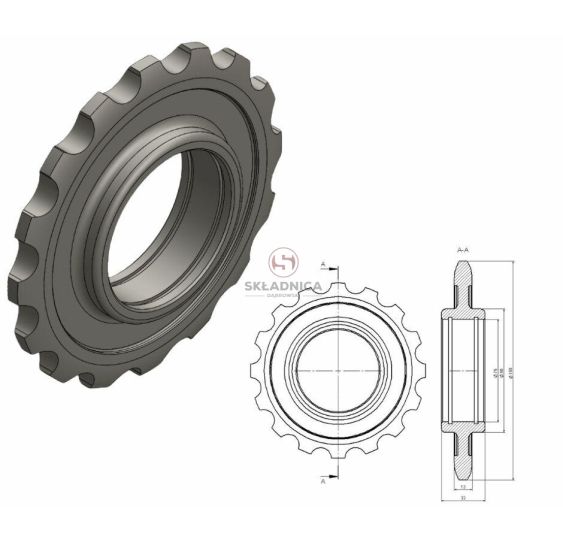 KOŁO ŁAŃCUCHOWE Z-16 [ZPK417-ZAM]