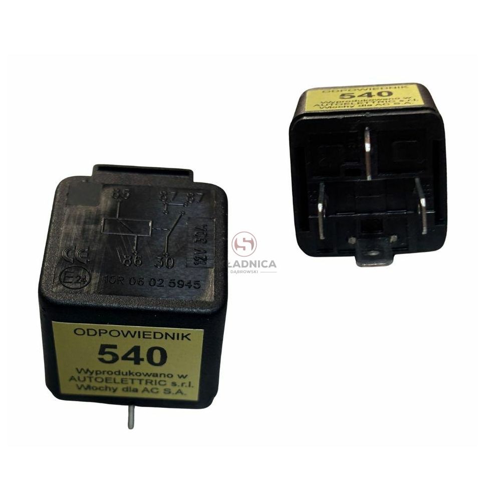 PRZEKAŹNIK 12V - 30A (4 PINY) 540 [CAE358]