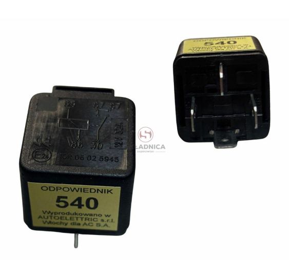 PRZEKAŹNIK 12V - 30A (4 PINY) 540 [CAE358]