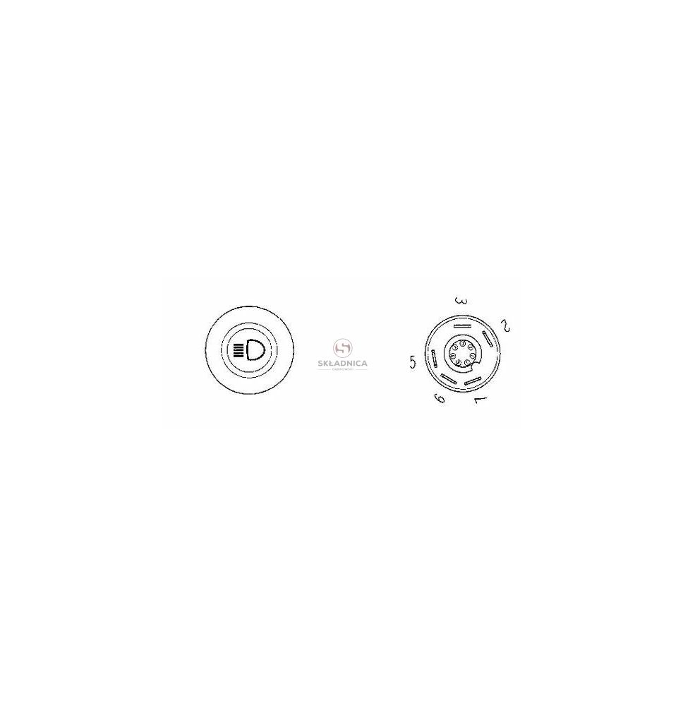 WŁĄCZNIK WCISKANY ŚWIATEŁ DROGOWYCH [CAE323]
