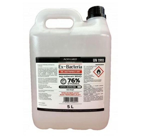 ŻEL DEZYNFEKUJĄCY 5L EX-BACTERIA [DC506]