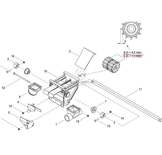 KOŁO DOZUJĄCE  Z-12  H-4.5mm [GSK073]