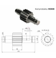 WAŁ-KOŁO ZĘBATE Z-15 [RO00-0006]
