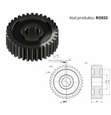 KOŁO ZĘBATE Z-34 [RO00-0009]