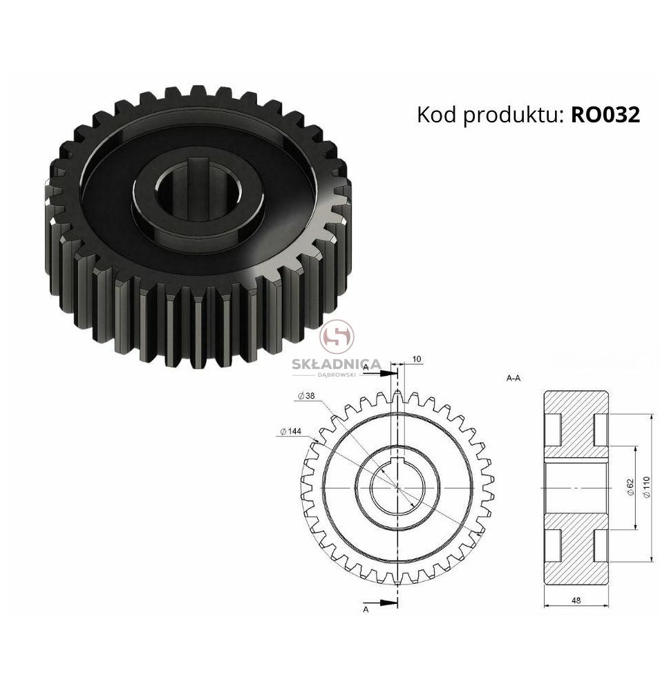 KOŁO ZĘBATE Z-34 [RO00-0009]