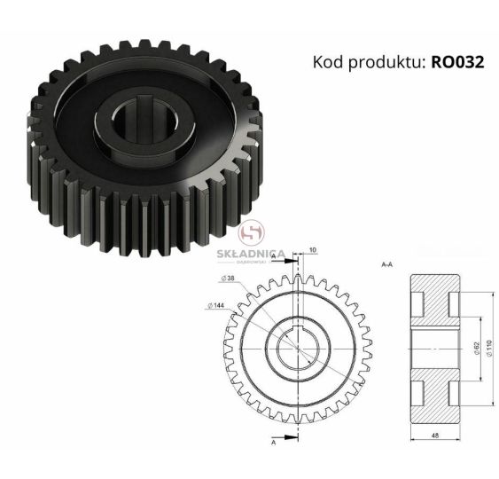 KOŁO ZĘBATE Z-34 [RO00-0009]