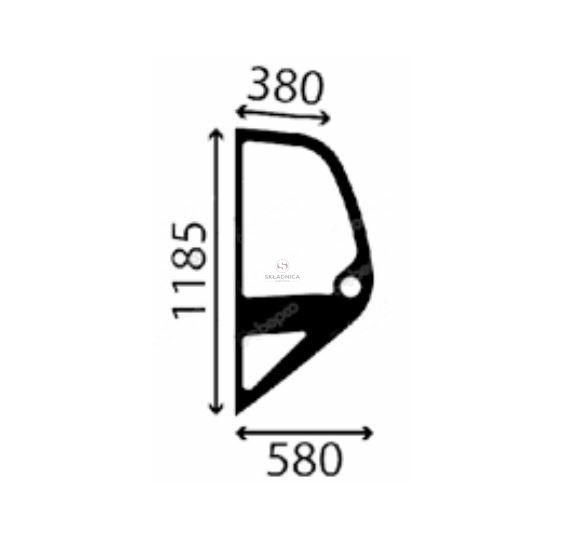 SZYBA DRZWI GÓRA LEWA MANITOU 731 [SA000011]