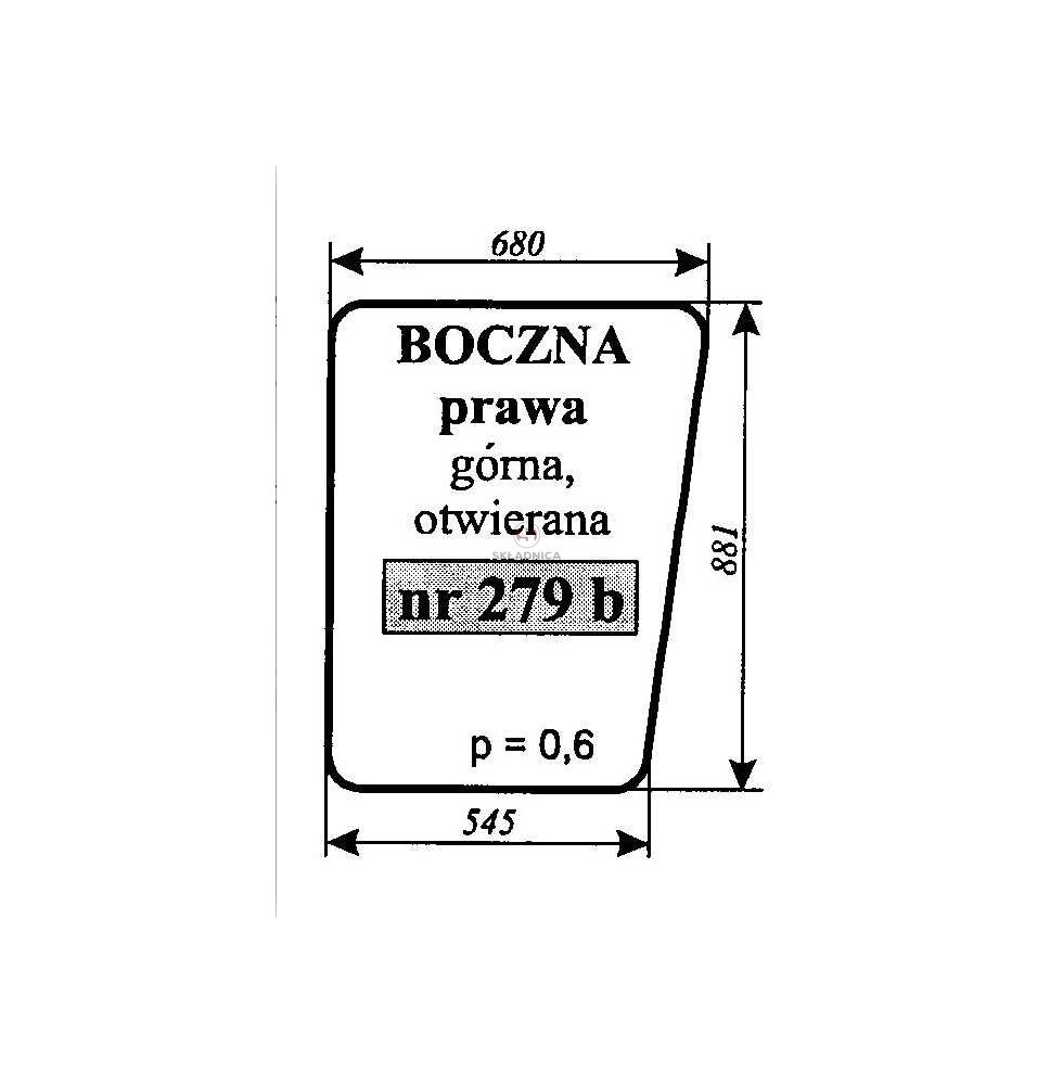 BIZON  SZYBA BOCZNA PRAWA GÓRNA 881*680 [SA279B]