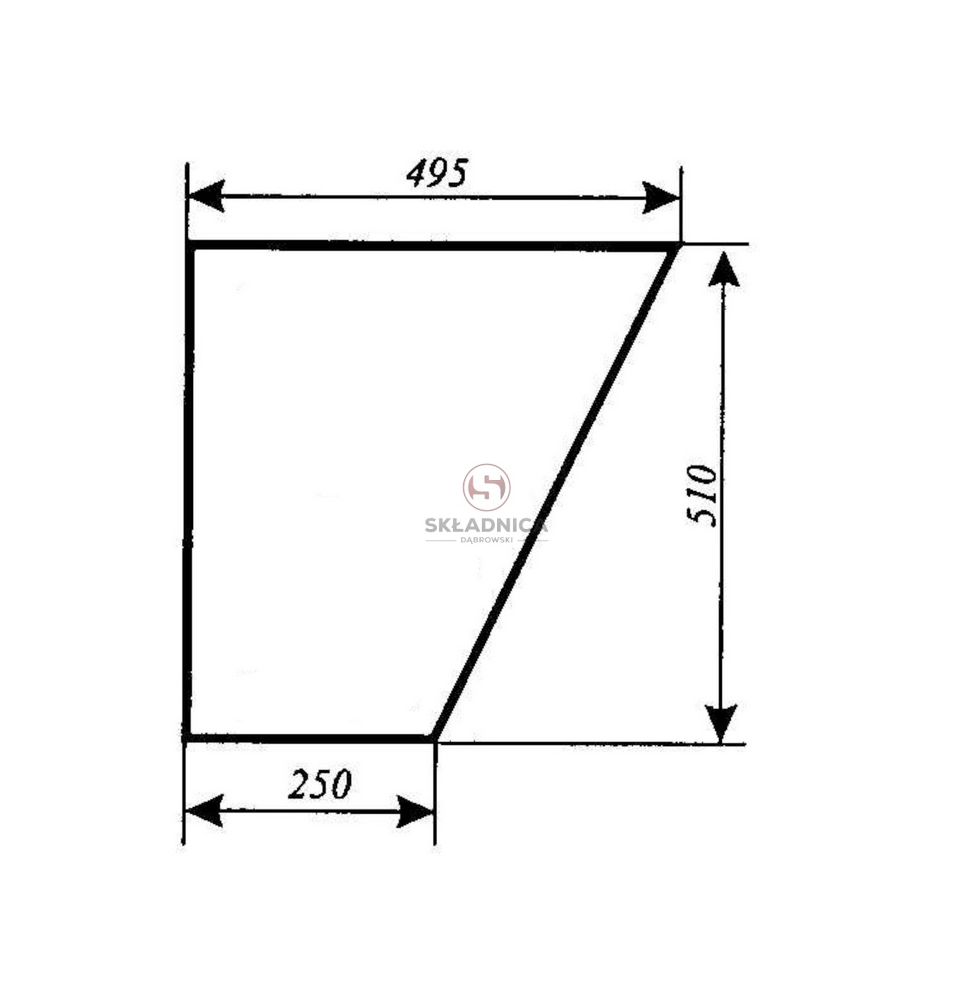 SZYBA 490/*505/  KOŻMIN  DÓŁ DRZWI [SA682]