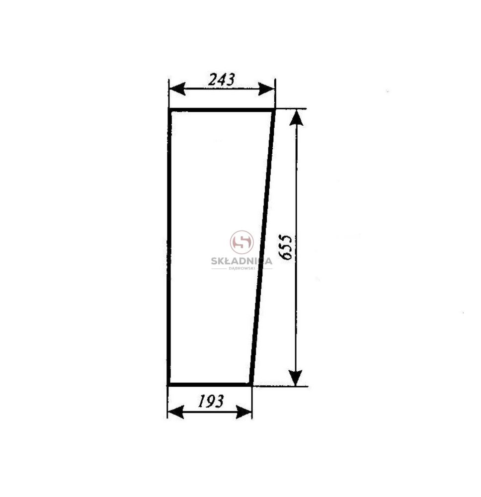 C-360 SZYBA PRZEDNIA DOLNA  KOŻMIN [SA776]