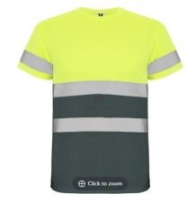 KOSZULKA L FLUOR ŻÓŁTO/GRAFITOWA  HV [YR0151-L]