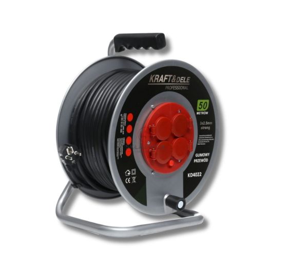 PRZEDŁUŻACZ BĘBNOWY 50M  3x2.5mm [YNA468-A]