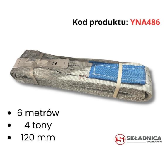 ZAWIESIE PAS.ZAK. PĘTLAMI 120MM 6M 4T [YNA486]