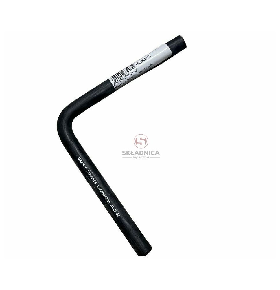 KOLANKO GUMOWE L-150/150  90`` FI12 SIL. [HGK012]