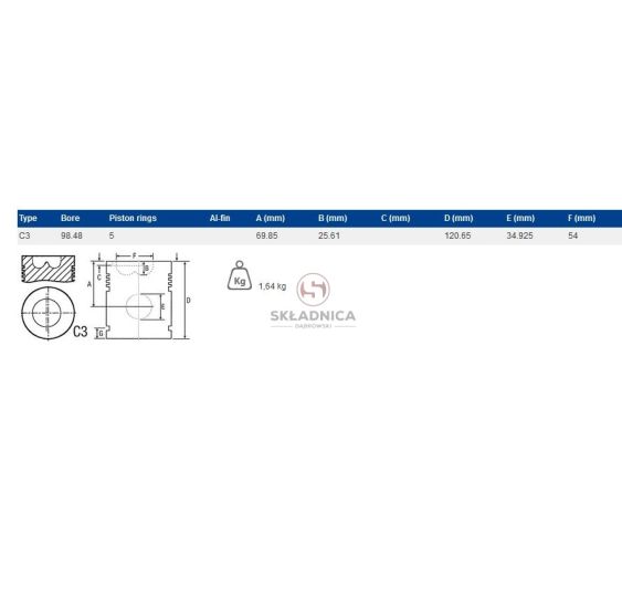 TŁOK PERKINS 33-18 [CXP051]