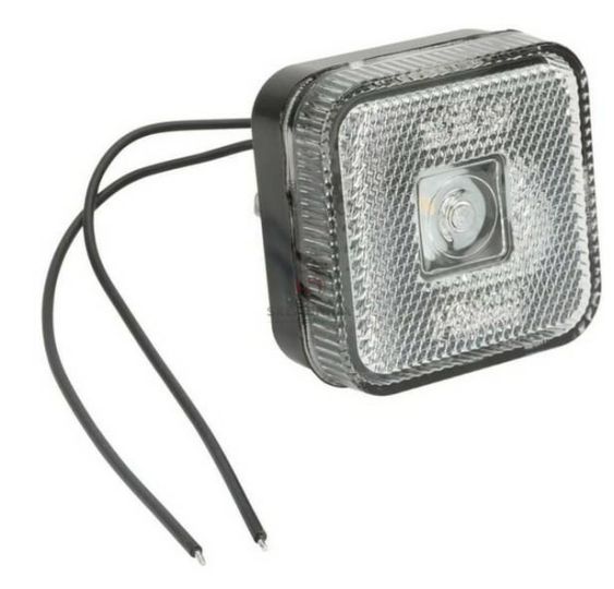 LAMPA OBRYSOWA KWADRATOWA BIAŁA LED [AB05-007-LED]