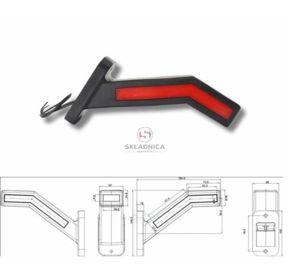 LAMPA OBRYSOWA PRZEDNIO-TYLNA PRAWA [AB05-020]