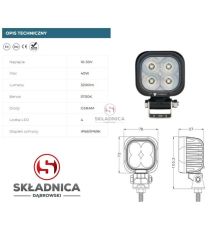 LAMPA ROBOCZA 4LED 40W ROZPROSZONA [AB10-019]