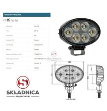 LAMPA ROBOCZA LED OWALNA LM-1920  LED-24 [AB10-058]