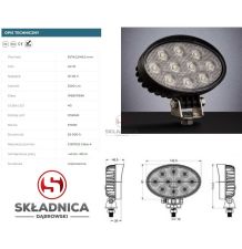 LAMPA ROBOCZA LED OWALNA LM-3200  LED-40 [AB10-059]