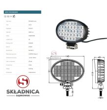 LAMPA ROBOCZA LED OWALNA LM-2560  LED-32 [AB10-060]