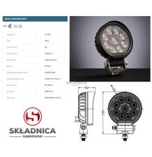 LAMPA ROBOCZA LED OKRĄGŁA LM-2880 [AB10-063]