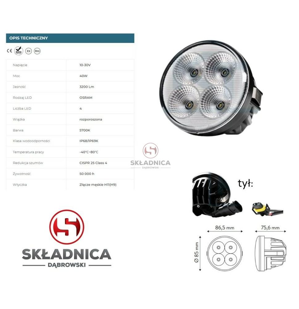 LAMPA ROBOCZA LED [CFE035]