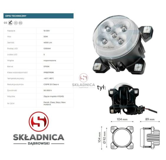 LAMPA ROBOCZA LED 50W [CFE036]