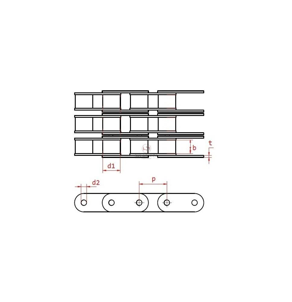 ŁAŃCUCH TSUBAKI RS12B-3 [ŁG216-T]