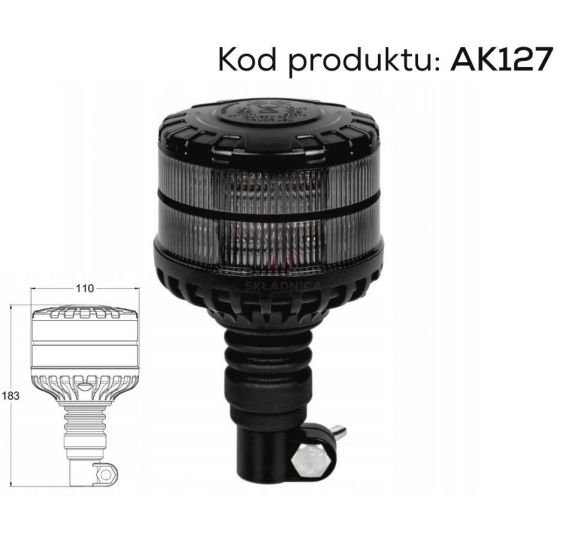 PILOT MIGAJĄCY TRZPIEŃ 12/24V LED 36W [AK127]