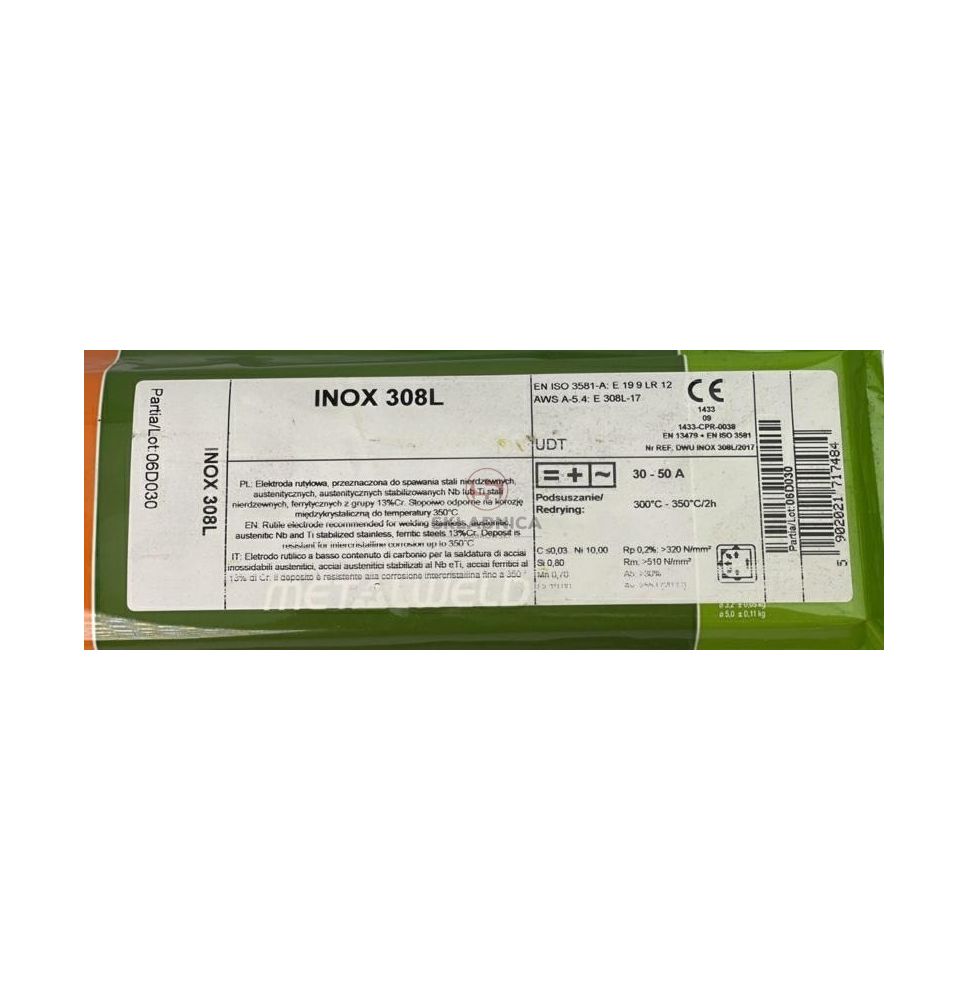 INOX 308 L  ELEKTRODA   FI 2.50X300 [EL1625]