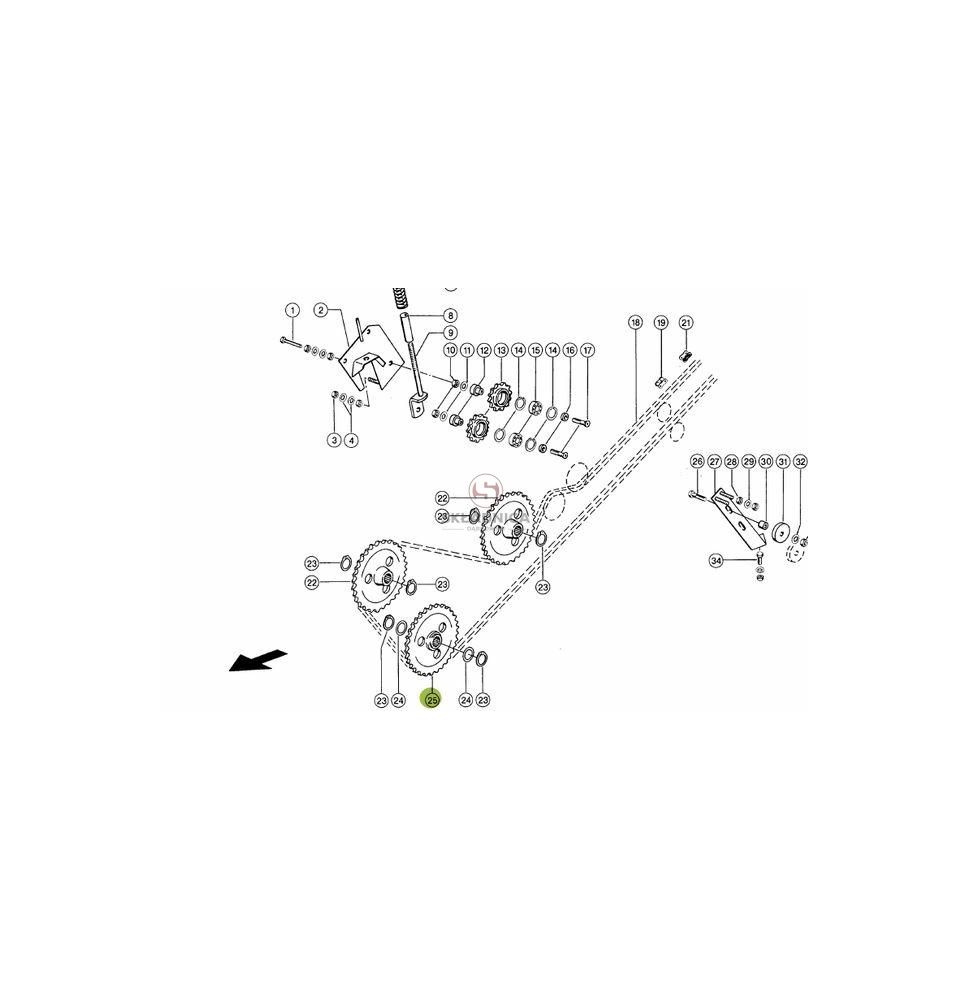 KOŁO ŁAŃCUCH.  3/4" 12B-1  Z-40 [KCL040409]