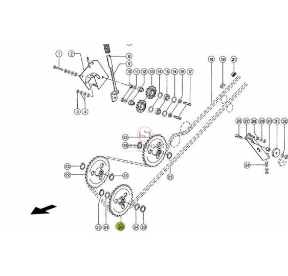 KOŁO ŁAŃCUCH.  3/4" 12B-1  Z-40 [KCL040409]