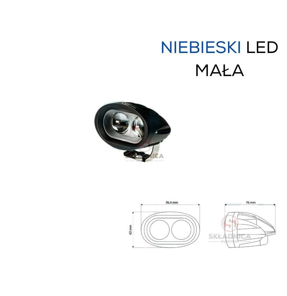 LAMPA LED ROBOCZA NIEBIESKA  - 2LED 10W [AB10-029]
