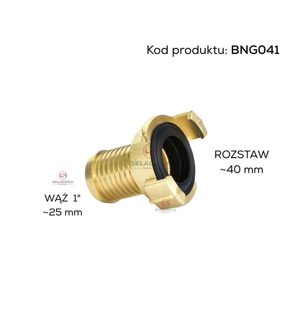 ZŁĄCZE 40 MM - NA WĄŻ  1" [BNG041]