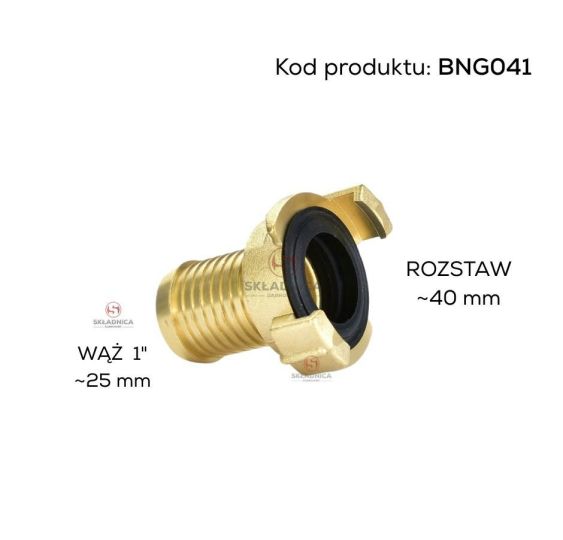 ZŁĄCZE 40 MM - NA WĄŻ  1" [BNG041]