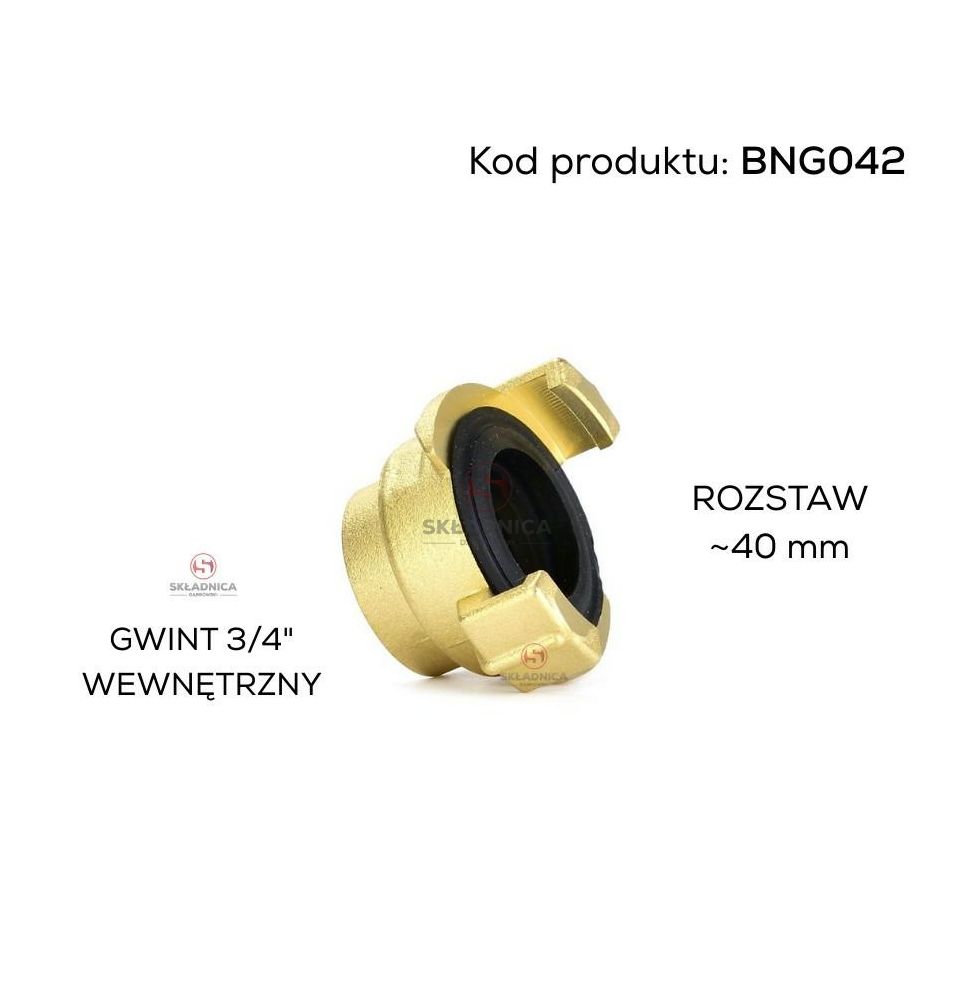ZŁĄCZE 40 MM - GWINT WEWNĘTRZNY 3/4" [BNG042]