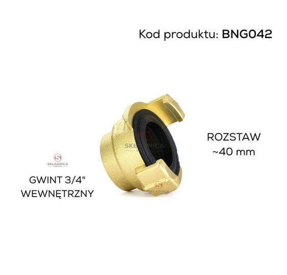 ZŁĄCZE 40 MM - GWINT WEWNĘTRZNY 3/4" [BNG042]