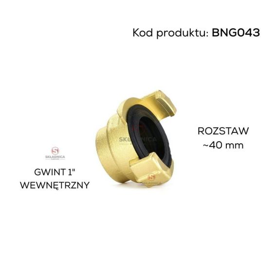 ZŁĄCZE 40 MM - GWINT WEWNĘTRZNY 1" [BNG043]